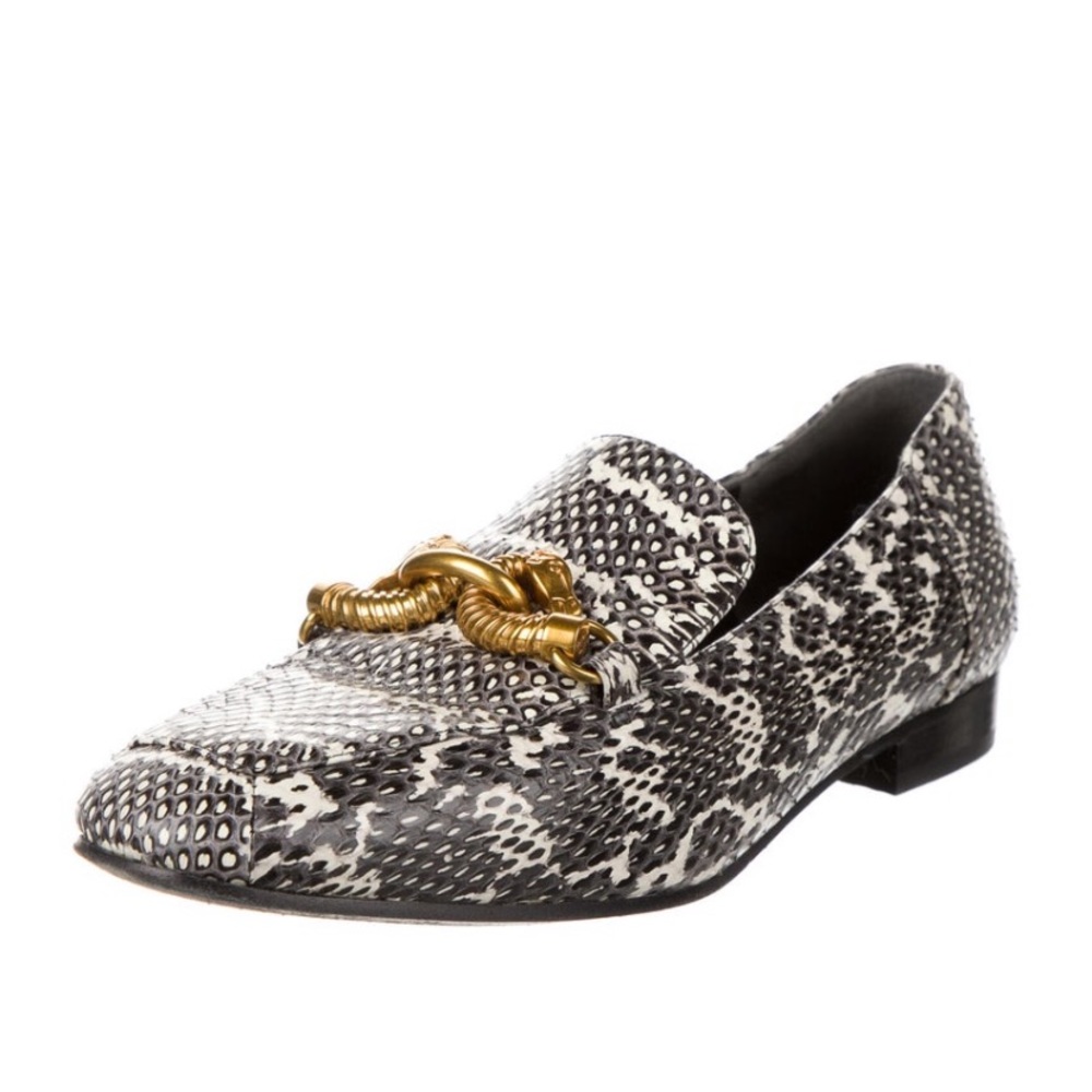 Tory Burch Snake Skin Loafers